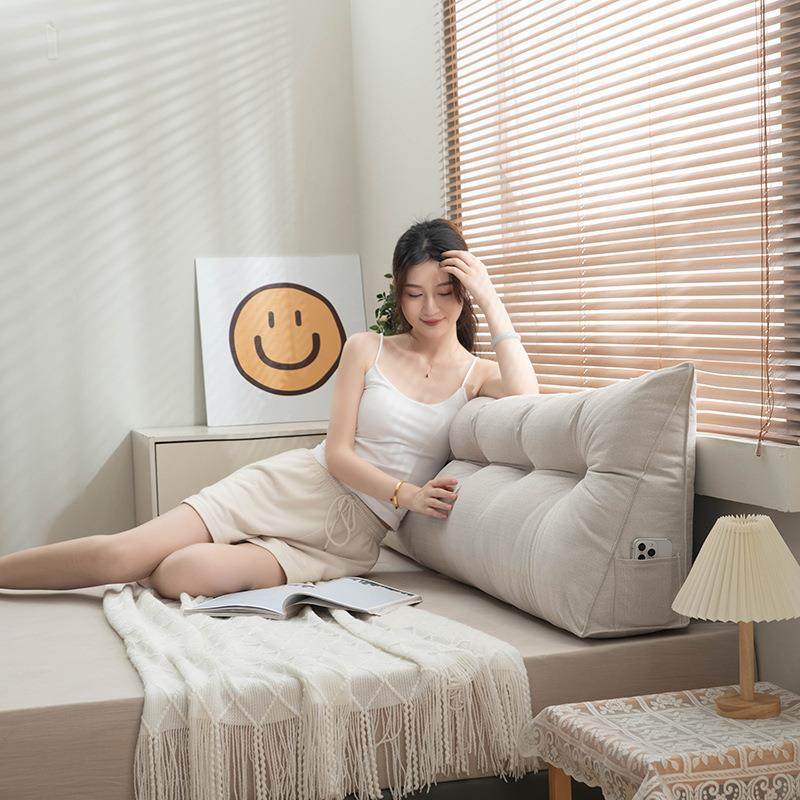 四季款棉米麻新床头垫大靠背榻榻床头拉尔板软包沙发护腰靠靠垫三,居家布艺,抱枕被,淘宝优惠券,粉丝福利购,淘宝优惠卷