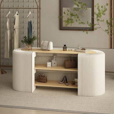 WMV折折叠纸吧台多桌简置约多层置物柜隔断小吧台可叠前台桌层物