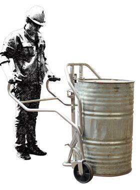 DE500CAMB（304钢不锈钢）镀锌桶搬运车不推锈油桶手油车