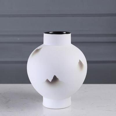 新中陶瓷花摆件软玄关瓶柜茶ETU室博古架储物罐售楼处样板式房装