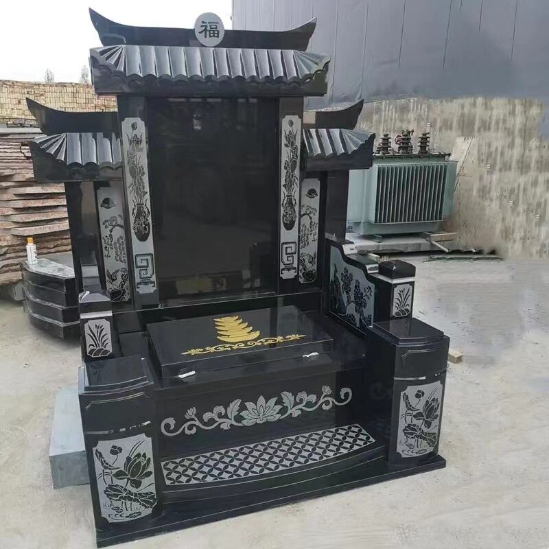 黑色花岗岩大理石墓碑