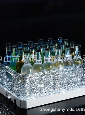 新酒款钻石酒吧发光冰桶led夜QSF量店方形啤酒桶ktv水防托大容清