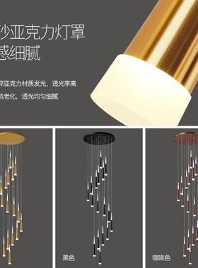 楼长吊灯别墅旋转厅lo411ft公寓梯挑高客楼间灯复梯式楼中楼梯灯