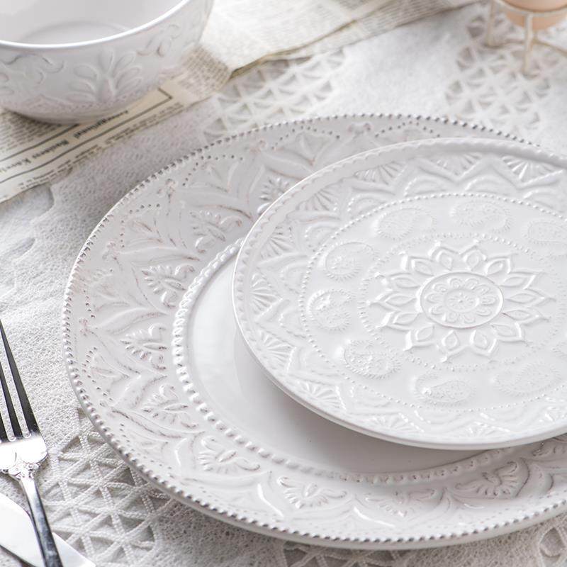 式创意餐具性陶个瓷LMU盘欧子家用菜套装碟子美式艺术盘盘子组合,餐饮具,盘,淘宝优惠券,粉丝福利购,淘宝优惠卷