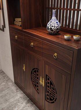 新式屏风隔断福jls7J95M字中客厅2正25新款玄关柜入户对进门实木0