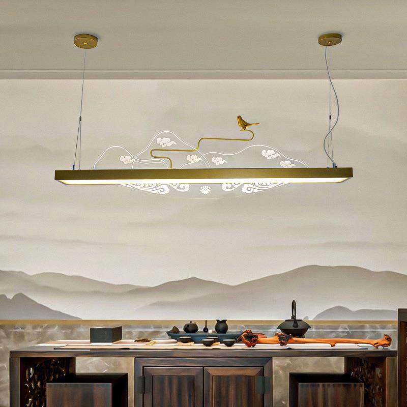 新中式吊灯茶21334餐厅客厅书房民宿简个性中国风约莲l花室长条ed,家装灯饰光源,智能吊灯,淘宝优惠券,粉丝福利购,淘宝优惠卷