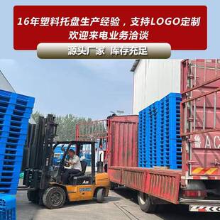 九脚平潮板仓储叉车物流周转物流货物托盘加AJU厚料工防业塑托盘