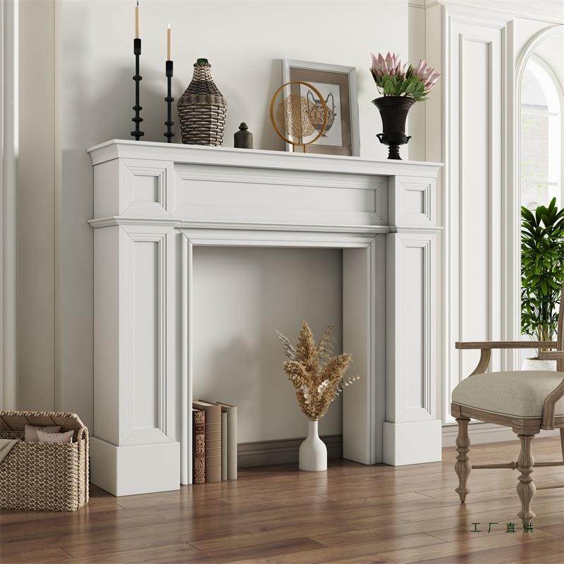 美式实木古民宿壁炉装饰柜法式复欧式简约339炉置物婚礼摄壁影架