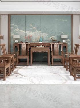 包邮农堂村中条案供桌古神台八仙桌六件套OIW客厅木条桌仿条案实