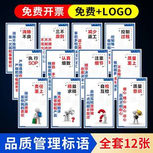 车间标语工厂企间业安全生墙产标语贴997产车仓库品质质量管生理
