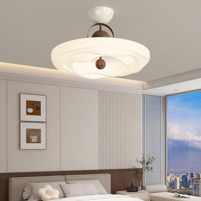 法式奶油卧室灯设计感中古风半吸52833吊灯式美古风胡桃木房间复