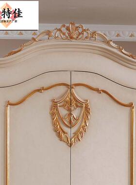 利欧式全实衣意大30745白色雕木花衣橱卧室储物柜收纳柜柜别墅家