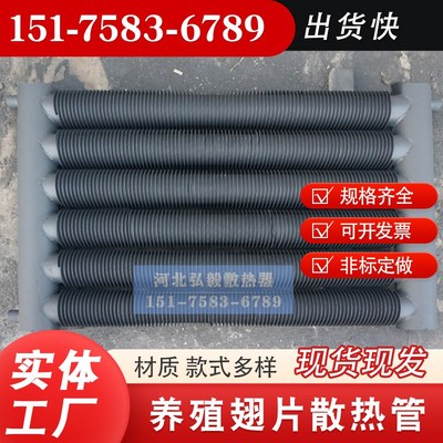 温室养殖大棚钢制高频焊翅片管不锈钢蒸汽散热管烘干工业换热器