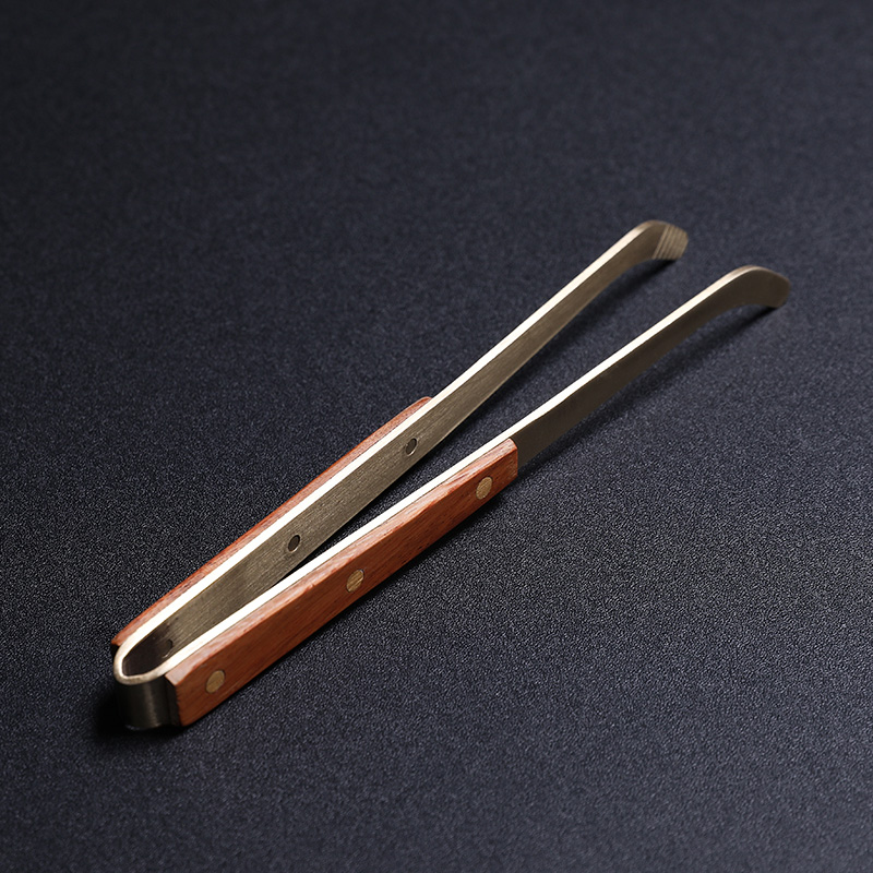 黑檀木茶夹花梨实木高档创意茶夹子茶道取茶杯子茶道功夫茶具配件