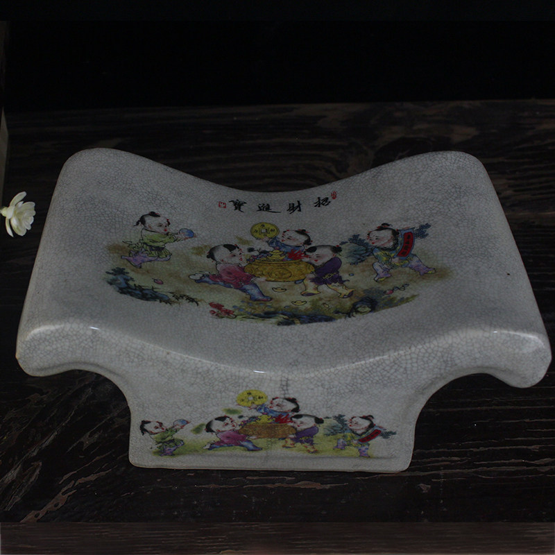 招财进宝平安瓷枕凉枕头陶瓷枕头保健护理枕颈椎乔治瓷枕头U型枕