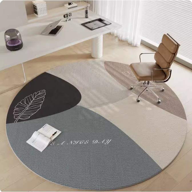 圆形地毯客室室厅卧电椅脑地垫办公书房转椅XD2291垫子电竞椅子地