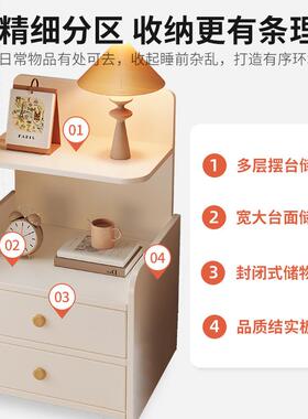 床头柜P36AP22小型迷你床家用卧室床边收纳储物柜小柜子物出租房