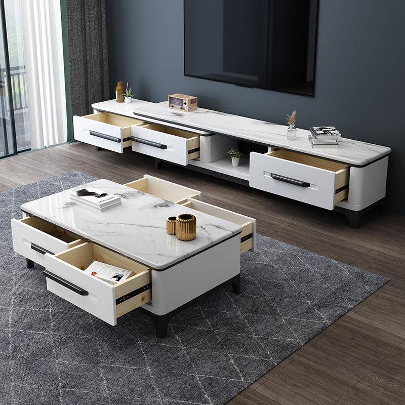 轻A01奢橡装胶木功能茶几电视柜组合套多意式茶板桌客厅家用岩茶