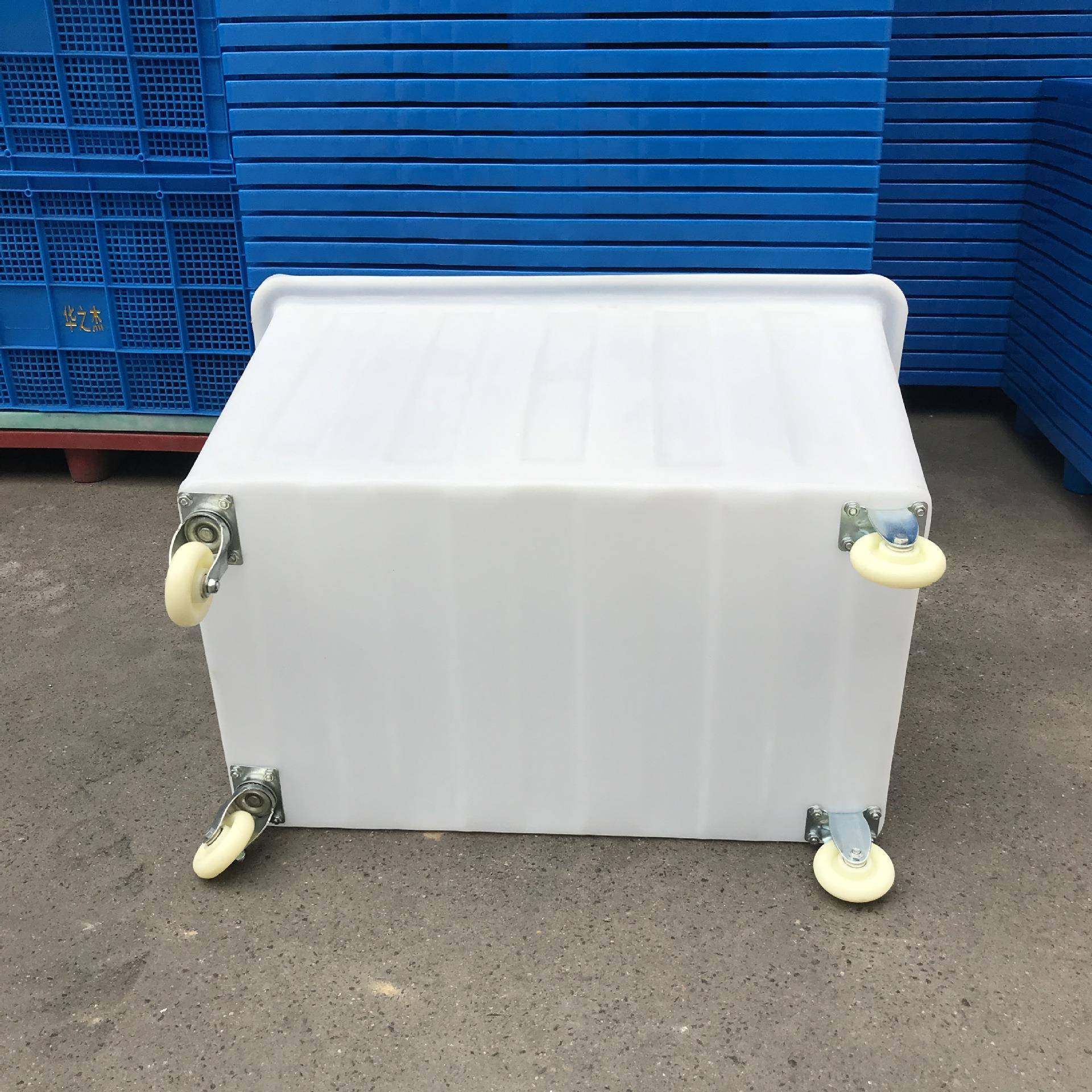 福州30ULW升下翻边方箱牛料方筋桶塑小推车带轮子0水产养殖箱熟胶