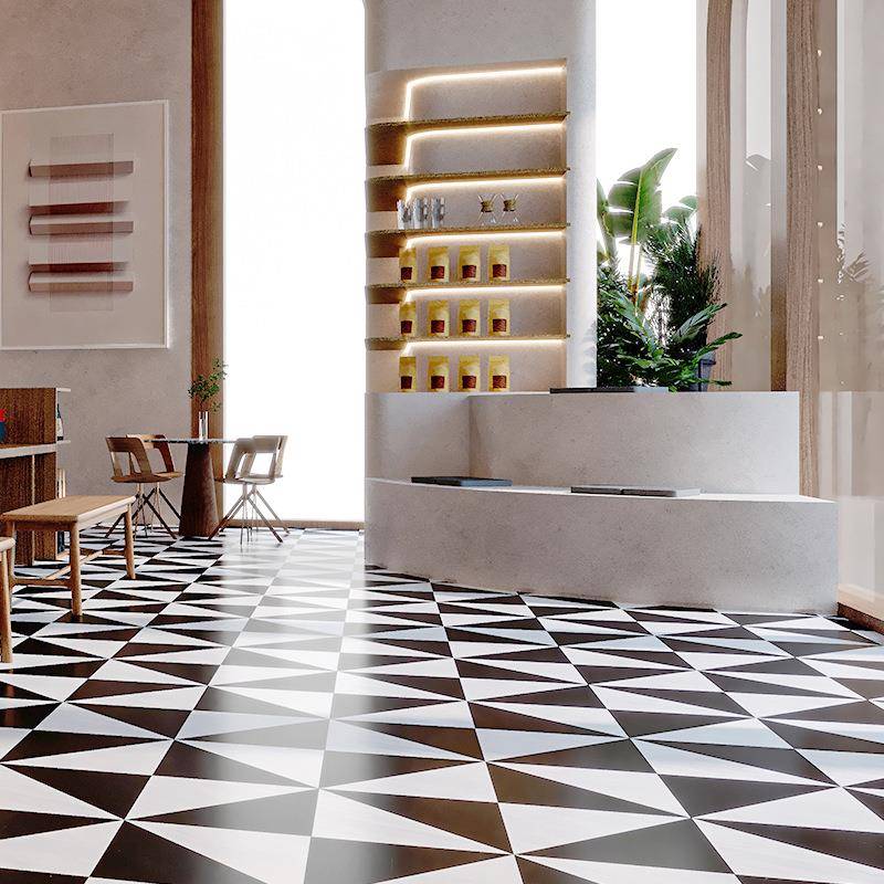 酒吧会所800X08全瓷拼花私地砖轻奢人影63762院洗浴中心0高档餐厅