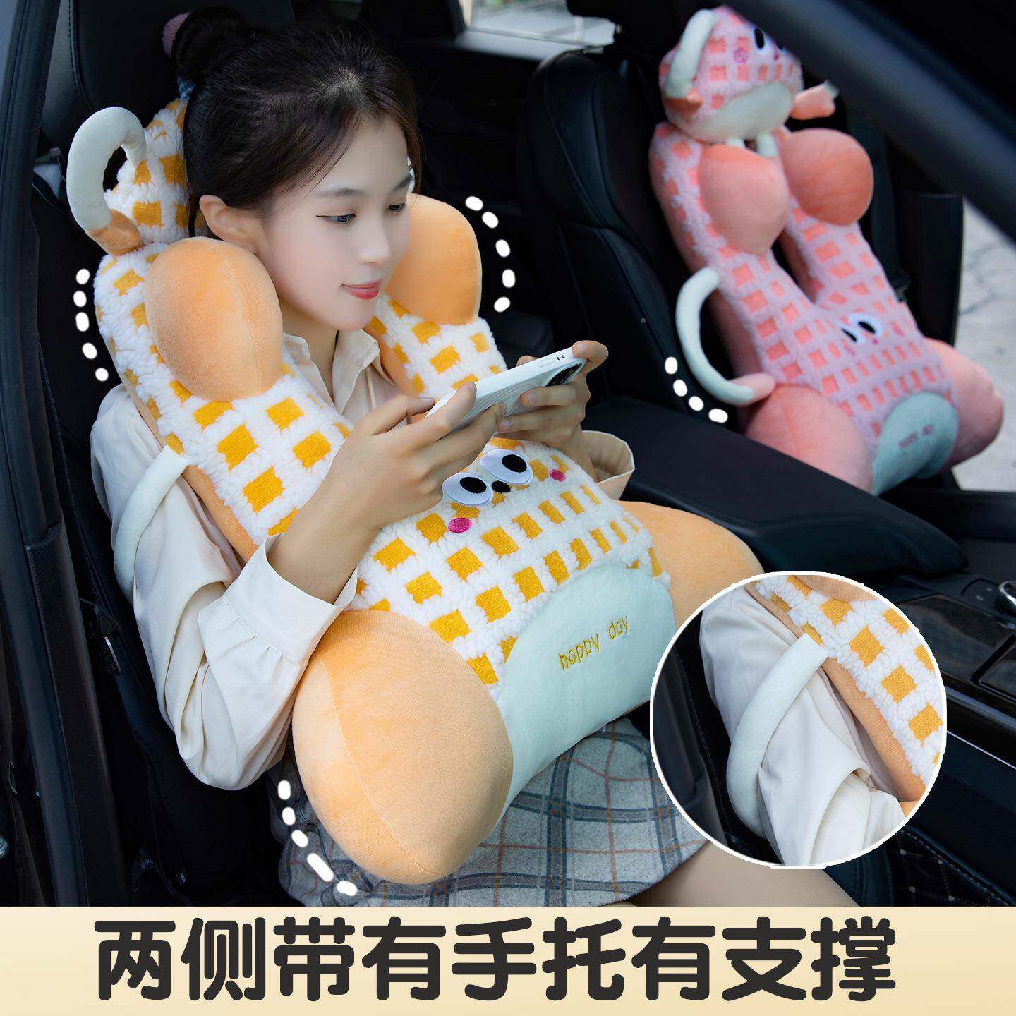 儿靠童车载睡觉神器后排汽车20251219抱枕安全车上带防勒脖坐枕长
