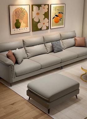 意式轻奢简约现沙型代科技布沙发客用厅小户布艺沙发家免洗直ATQ