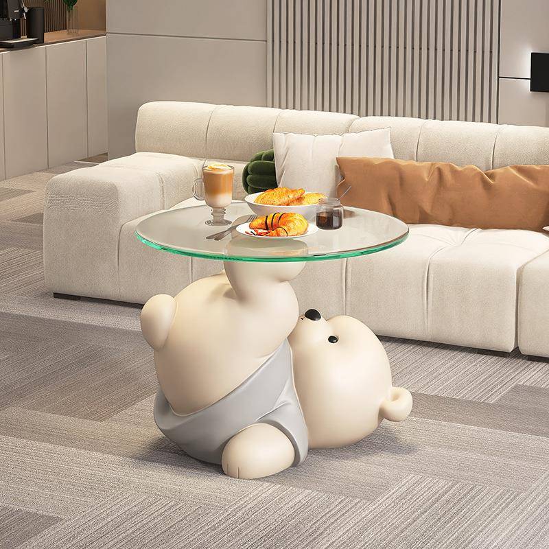 创意玻璃茶几落地角摆件客沙厅发旁边几床头柜家装饰居zls20240品