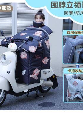 动车挡风被冬电季加绒厚电瓶摩加54502防水秋冬款防托风罩春秋四