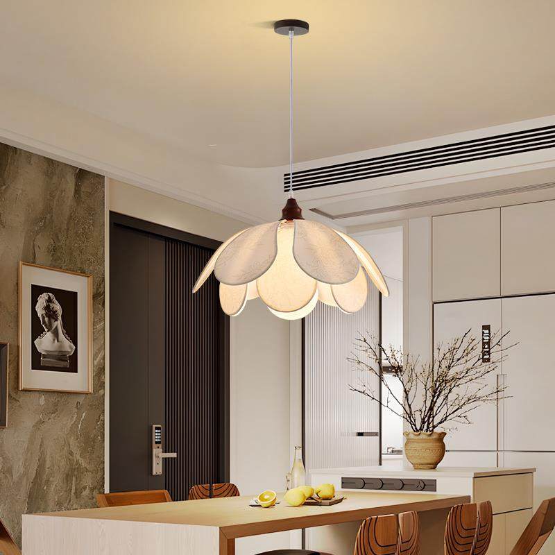 日式奶风卧室灯法式小复古7户型油餐厅花瓣灯中古过692道阳台吊灯,家装灯饰光源,智能吊灯,淘宝优惠券,粉丝福利购,淘宝优惠卷