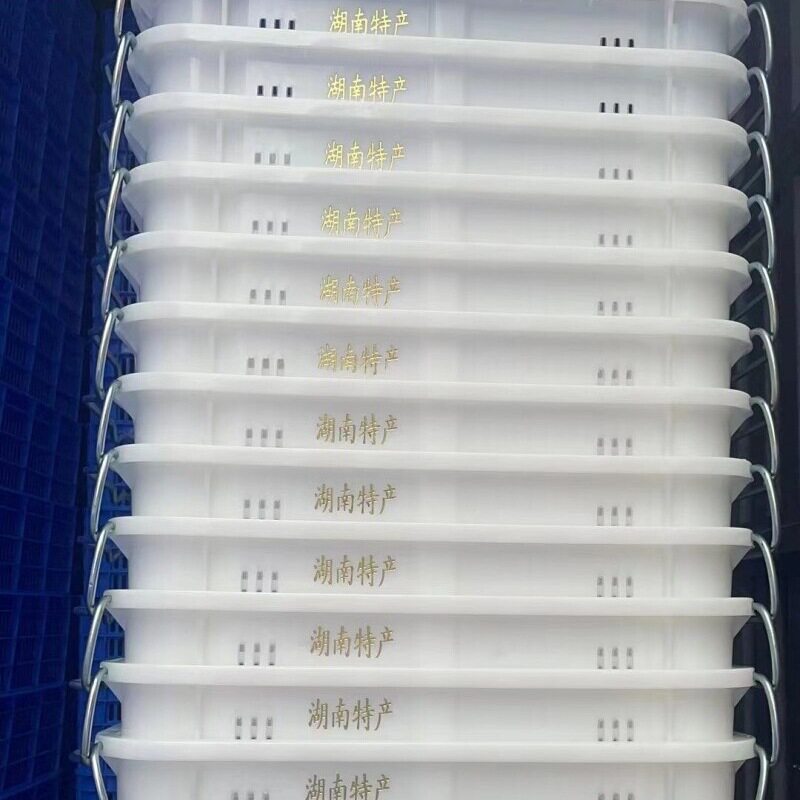 带铁提手水果运输筐塑料鱼筐收纳筐铁耳周转加厚蔬菜筐冷冻箩