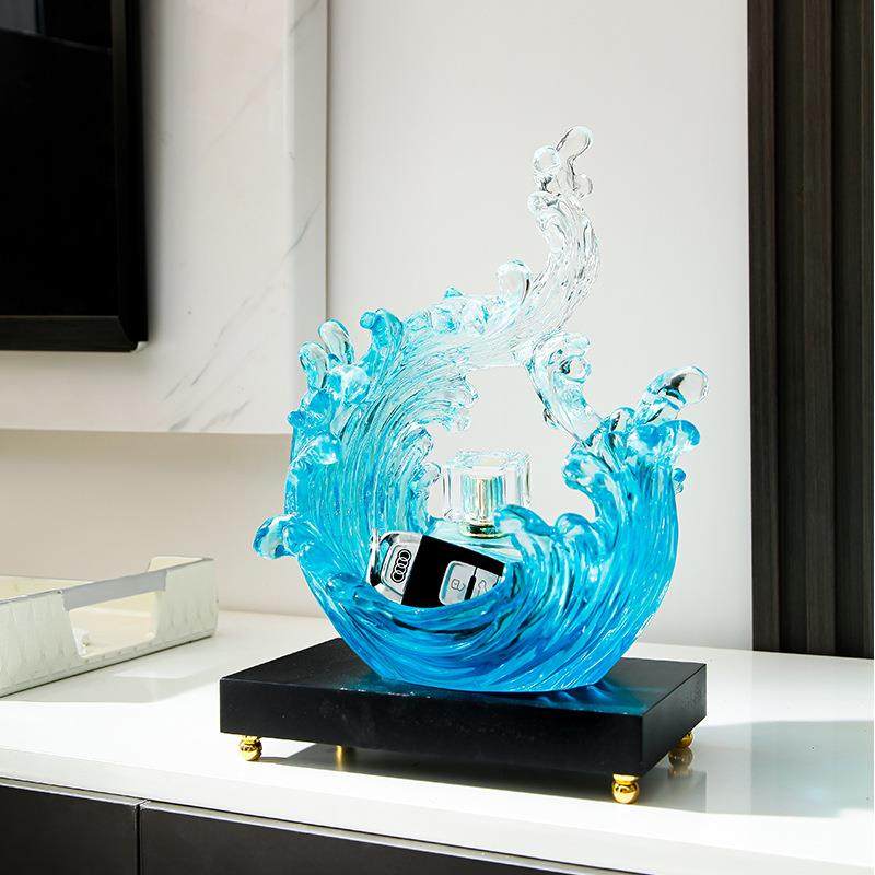 风生水起入户玄关钥匙收纳装饰摆件高档客厅桌面置物酒柜琉璃摆设,鲜花速递/花卉仿真/绿植园艺,割草机/草坪机,淘宝优惠券,粉丝福利购,淘宝优惠卷