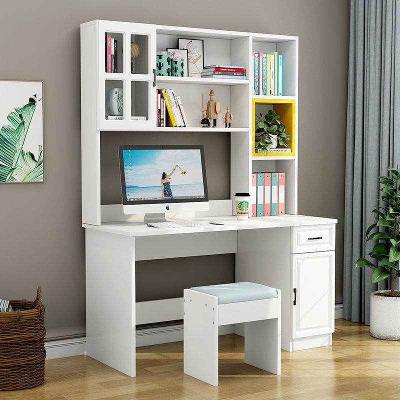 书桌书架组合简约现代多功能学生家用桌卧室书柜写字台电脑桌台式,工业油品/胶粘/化学/实验室用品,其他实验室设备,淘宝优惠券,粉丝福利购,淘宝优惠卷