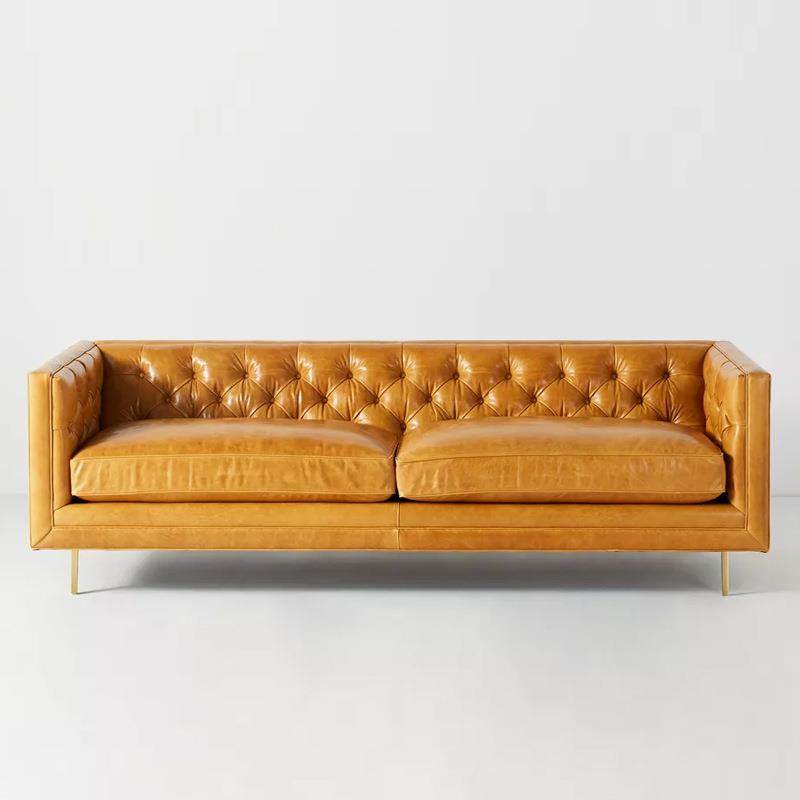 美式轻奢复古真皮三人沙发北欧设计师客厅办公室皮质休闲拉扣沙发,工业油品/胶粘/化学/实验室用品,其他实验室设备,淘宝优惠券,粉丝福利购,淘宝优惠卷