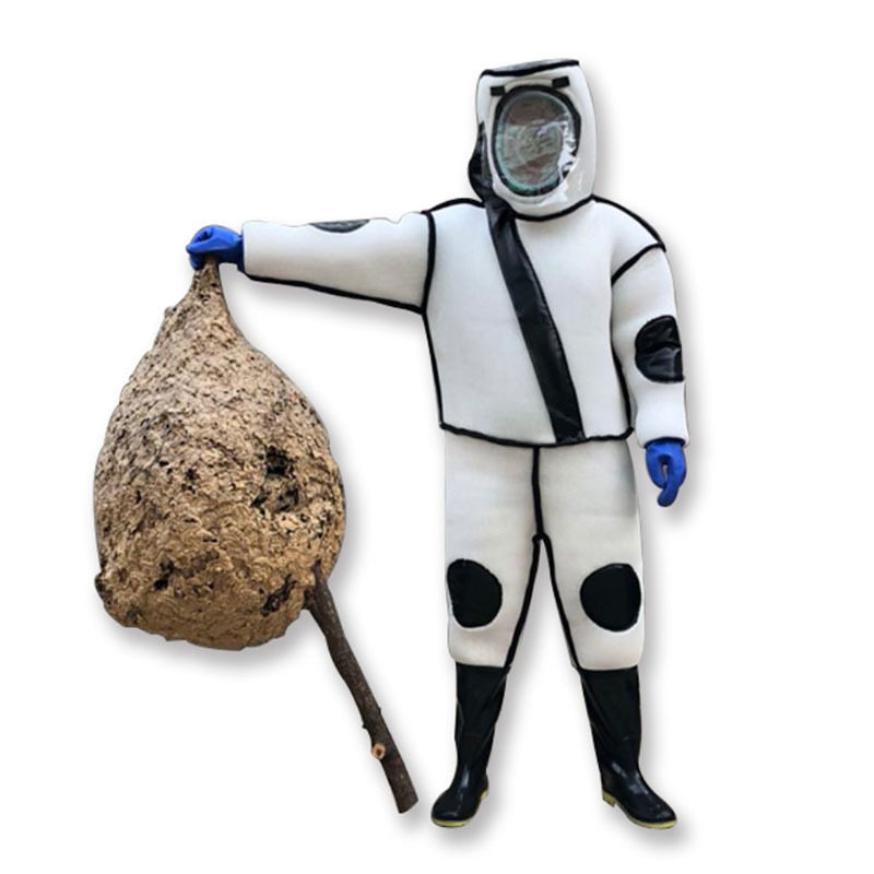 1套黄蜂/蜜蜂饲养服可拆卸帽防蜜蜂/防黄蜂防护安全设备用品