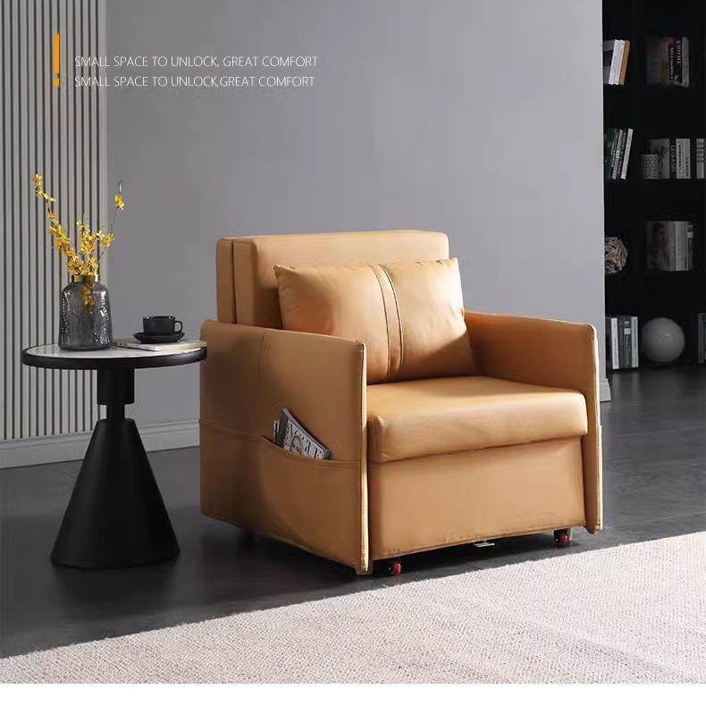 2024新单人沙发床储物客厅科技布折叠沙发床可伸缩床一体两用80cm