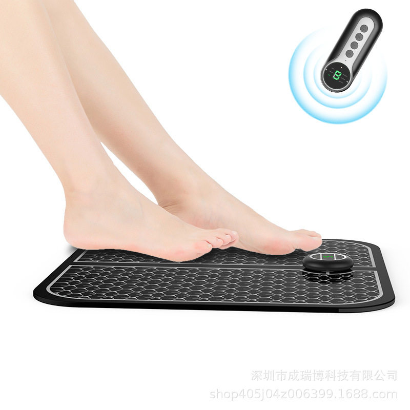 厂家直供脉冲脚底足部按摩垫EMS按摩足疗机遥控振动足底按摩器