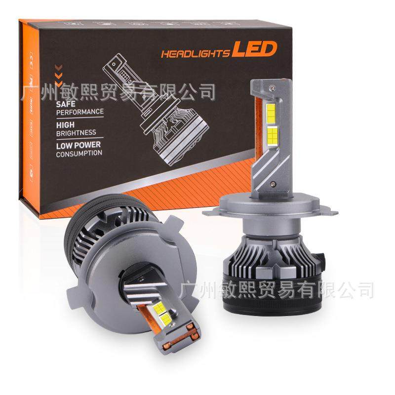 K7C三铜管汽车LED大灯9005超亮白光H4H7H11车灯改装远近一体车灯