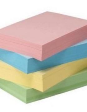 金丝雀彩色复印纸80GA4粉红浅绿蓝色黄色一包500张彩色纸A3
