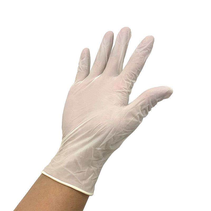 直销新品一次性乳胶无粉手套工业家用实验室专用劳保手套