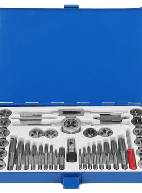 直销40pc件套丝锥板牙组套手用扳手板牙绞手公制丝攻组合套