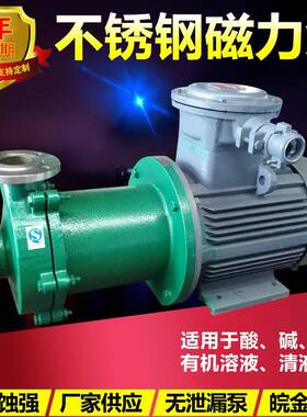 CQ不锈钢磁力驱动泵304/316卧式耐腐蚀防酸碱化工泵无泄露循环泵