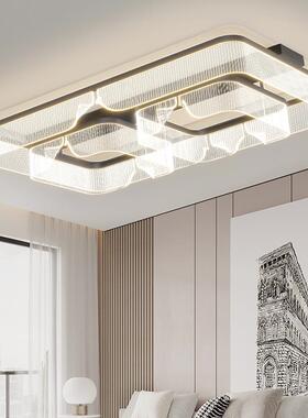 客厅灯2025新款谱现代轻奢834吸顶灯简山约长方形灯le主d全光中灯