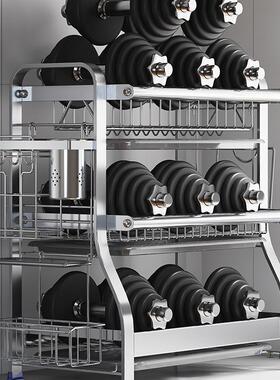 F956HH57宝爵厨房多台面碗碟盘不钢沥收纳架家锈用水槽层碗筷勺子