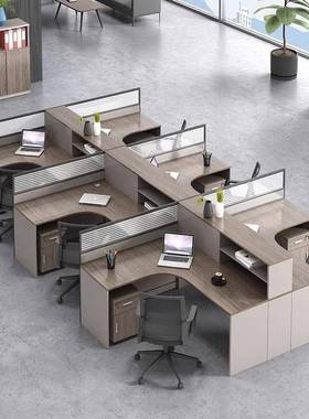 简约OYD-PFZ职桌员办公椅组员合位工职员办公桌屏风卡座财务办公