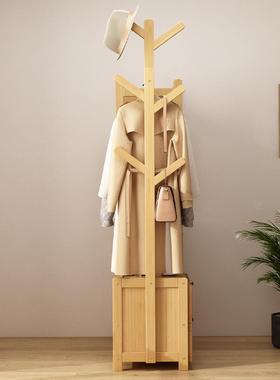 挂衣架家用带物柜落32122地卧室衣子帽架简架易房间挂衣服储的架