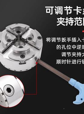 KP96木KP96(4寸工卡盘寸125M四爪自定用心卡盘4寸5100木工车床卡