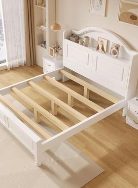 式实木床1.5米现代用简约双人床.81x2米主卧TJF家民宿1.2m单人美