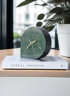 现简约轻奢创意桌大客理石代时钟摆件厅BH006电视柜玄关面座钟家
