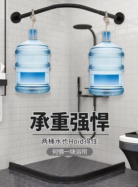 浴帘防水断布套装加厚隔浴帘W8jbN4SA室卫生间淋浴磁性挡水条免打