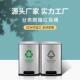 场酒店家用20L350L0L60L户外脚踏缓不锈降6532钢分类垃圾桶商带盖